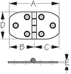 SEADOG Stainless Door Hinge - 2 3/4In