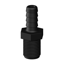 Tru Design Straight Hose Barb 13mm Black - 90726 - Steveston Marine and Hardware