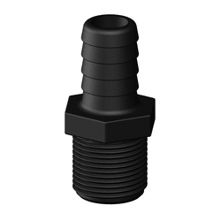 Tru Design Straight Hose Barb 19mm Black - 90727 - Steveston Marine and Hardware