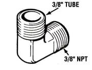 Teleflex Elbow Fit.Tube 3/8 Npt Male - Steveston Marine and Hardware