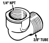 Teleflex Elbow Tube Fit.1/4P (3/Bg) - Steveston Marine and Hardware