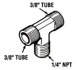 Teleflex Tee Fitting 1/4 X 3/8 (3/Bg) - Steveston Marine and Hardware