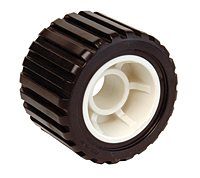 Tie Down Roller Wobble 4" Ribbed Blk