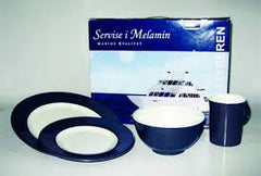 Victory DINNER SET, 16 PIECE "NAVY BLUE" COLLECTION - Steveston Marine and Hardware