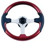 uflex - steering - wheel - red - black - grips - Steveston Marine and Hardware