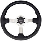 Uflex Steering Wheel Silver Blk Grip