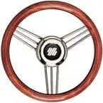 uflex - steering - whl - mahogany - ss - spks - Steveston Marine and Hardware
