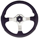 Uflex Steering Whl-Pol Silvr Blk Grp