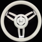 Uflex Steering Whl Wht Poly Chrome