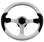 uflex - steering - whl - yellow - blk - grips - Steveston Marine and Hardware