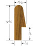 Whitecap Teak Bunk Rail Molding 2-3/8&quot;