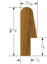 Whitecap Teak Bunk Rail Molding 2 3 8 - Steveston Marine and Hardware