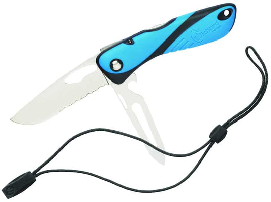 Wichard Knife Flour. Lock Bld/Key & Spike