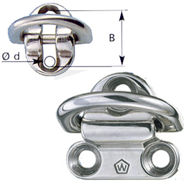 Wichard Pad Eye Hr Folding 1/4