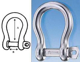 Wichard Shackle Bow 3/16" Self Locking