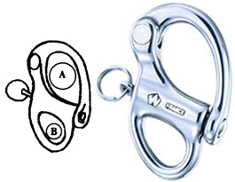 Wichard Snap Shackle Hr Fixed Eye 13/8"
