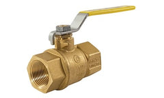 Valve Ball Brass 1" Ips Yellow Handle - Steveston Marine and Hardware