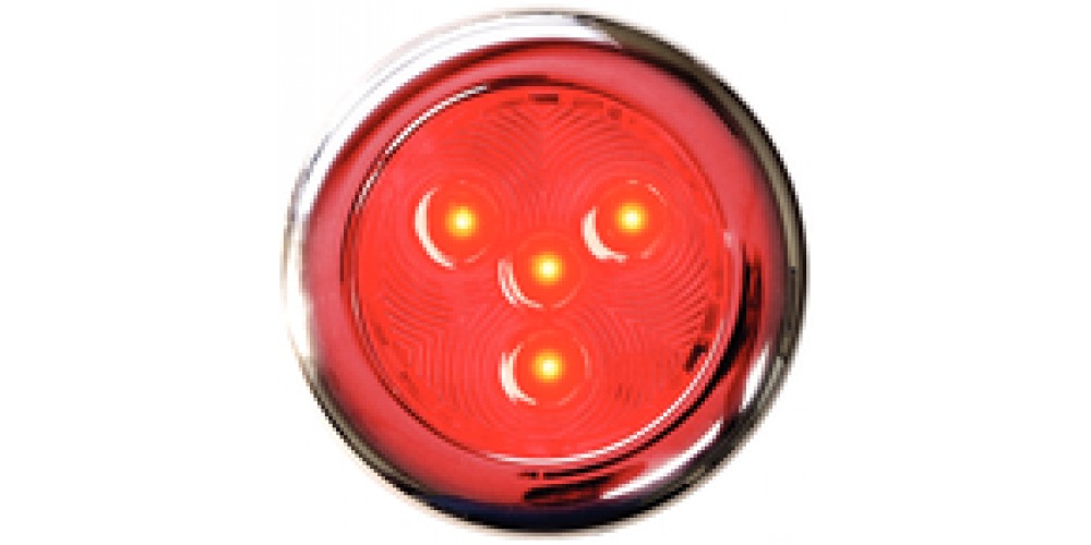 Th Marine Led Puck Light Ss 3In Red