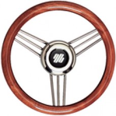 Uflex Steering Whl-Mahogany Ss Spks