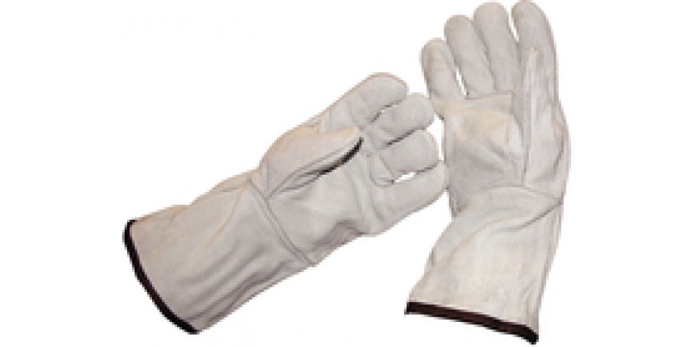 Shrinkwrap Accessories Long Cuff Leather Gloves Pair