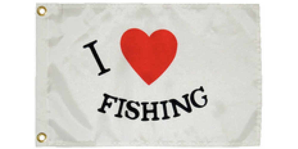 Taylor Flag 12X18 Nyl I Love Fishing