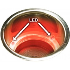 Seachoice Ss Red Led Drink Hold W/Drain