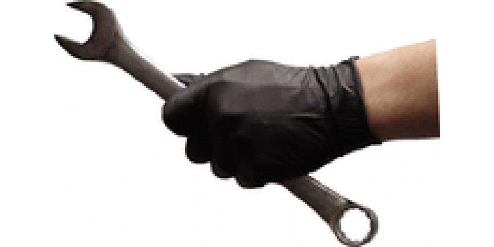 Ammex Gloves Black Nitrile Glove X-Large