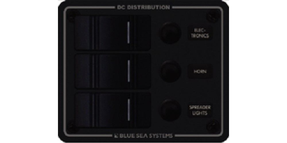Blue Sea Systems Panel H2O Cb 12Vdc 3 Pos Vert