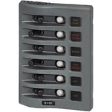 Blue Sea Systems Panel Wd 12Vdc Clb 6 Pos Gray