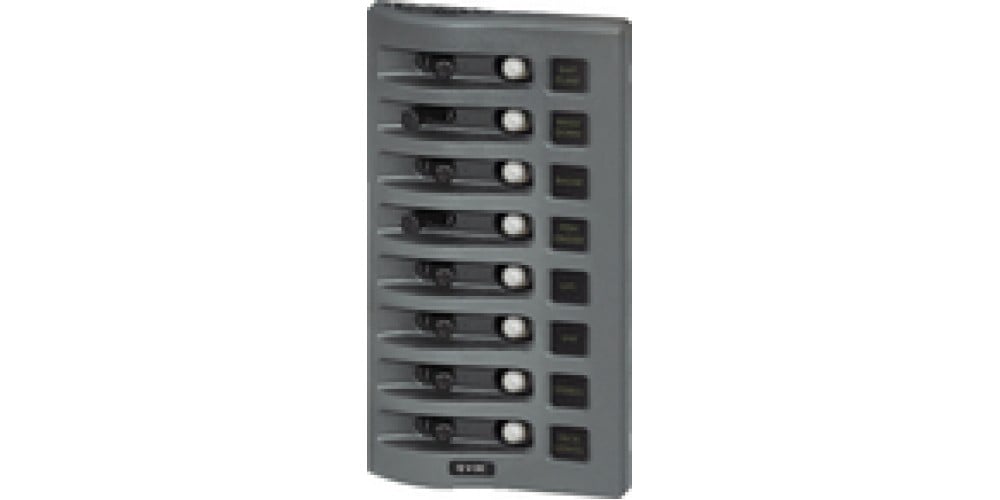 Blue Sea Systems Panel Wd 12Vdc Clb 8Pos Gray