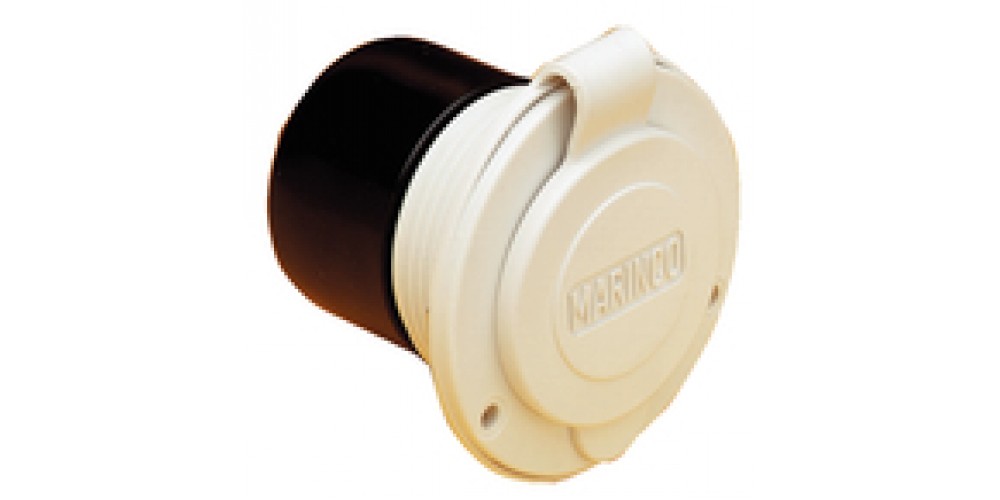Marinco 15A On-Board Charger Inlet-Wht-150BBIW