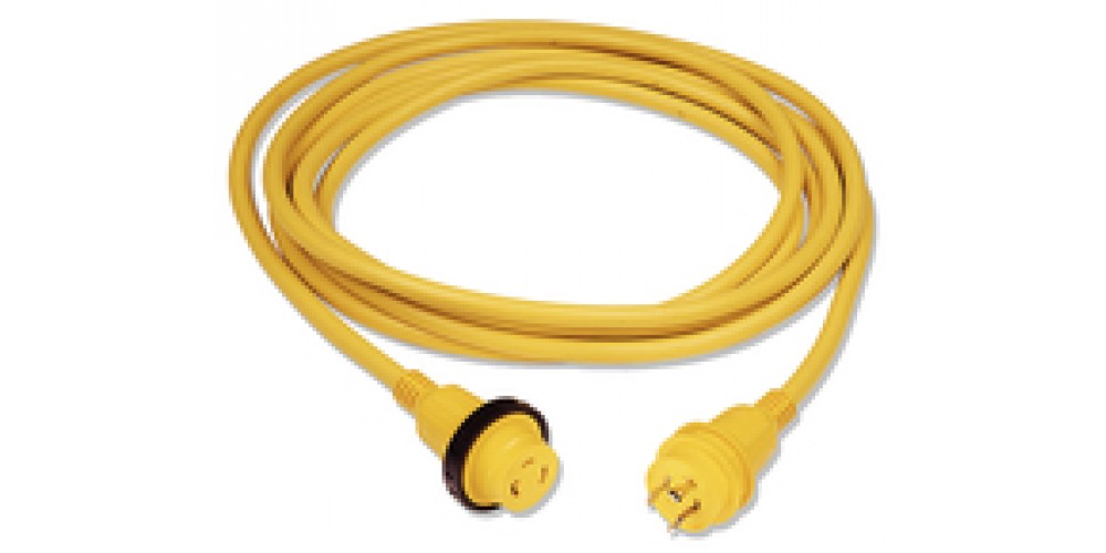 Marinco 30 Amp Shore Power Cord Yellow 25Ft Cable-199117