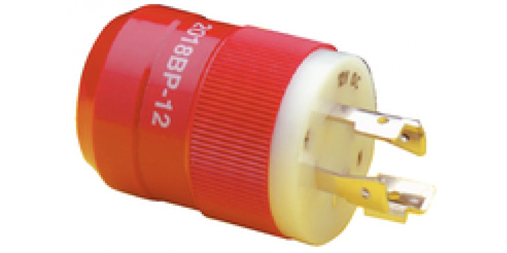 Marinco Charger Plug(Male) 12V Red-2018BP12