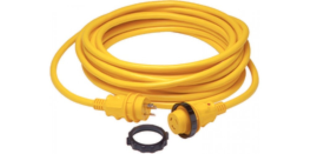 Marinco 30-Amp Yellow Shorepower Cable 50 Feet-50SPP