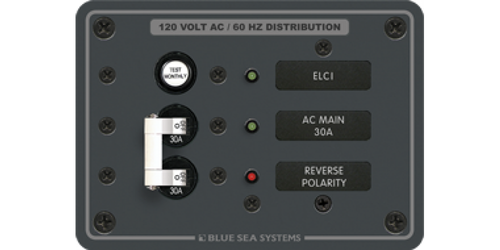 Blue Sea Panel 120V Elci Main 30A