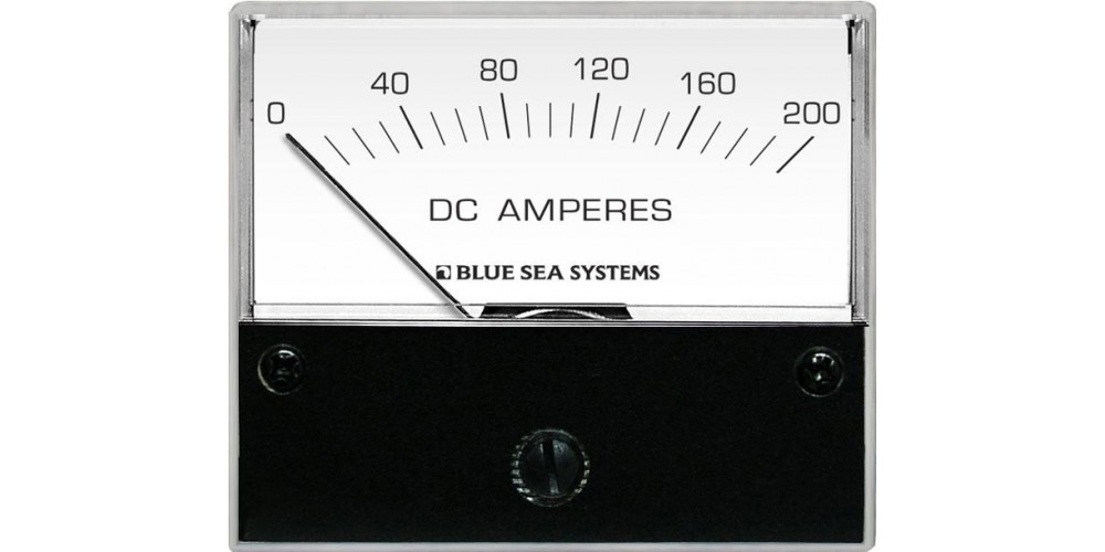 Blue Seas DC Analog Ammeter - 0 to 200A with Shunt