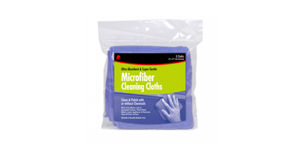 Buffalo Clean Cloth Microfiber 12X12 3Pk