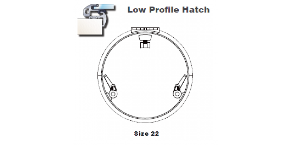 Lewmar Hatch Lo-Profile Size 22