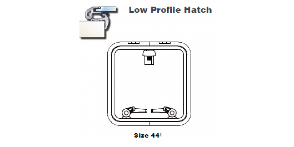 Lewmar Hatch Lo-Profile W/Stay 44