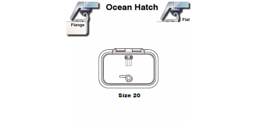 Lewmar Hatch Ocean 20 Flat Base
