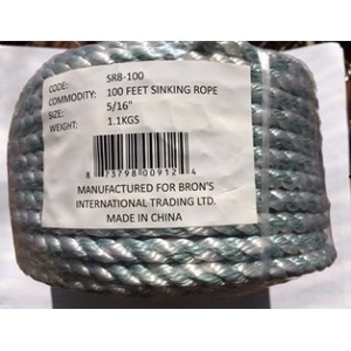 Brons Sinking Rope 100ft 5/16 - SR8-100