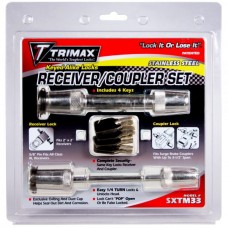 Trimax Keyed Alike Stainless Steel Receiver And Coupler Lock Set