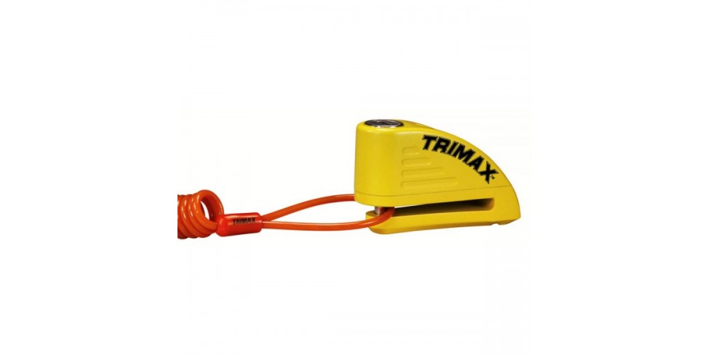Trimax Disc Lock With 8Mm Pin Yellow Black