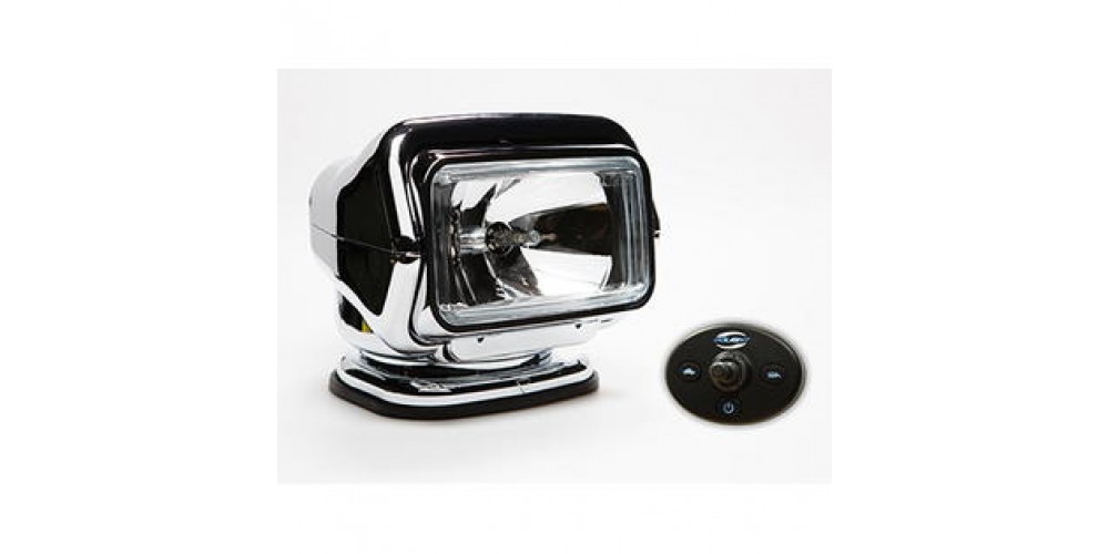 Golight HID Stryker Searchlight With Wired Dash Remote Permanent Mount Chrome