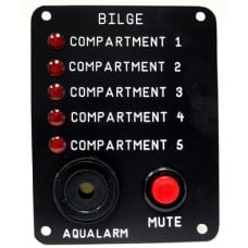 Aqualarm Bilge Warning Panel 5 Compart