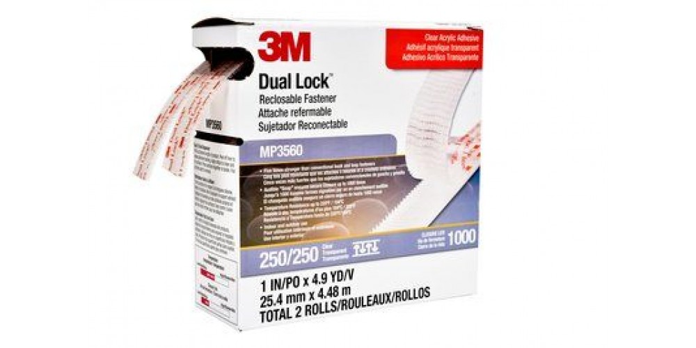 3M Dual Lock Clear 1"X 4.9Yd Adh.Back