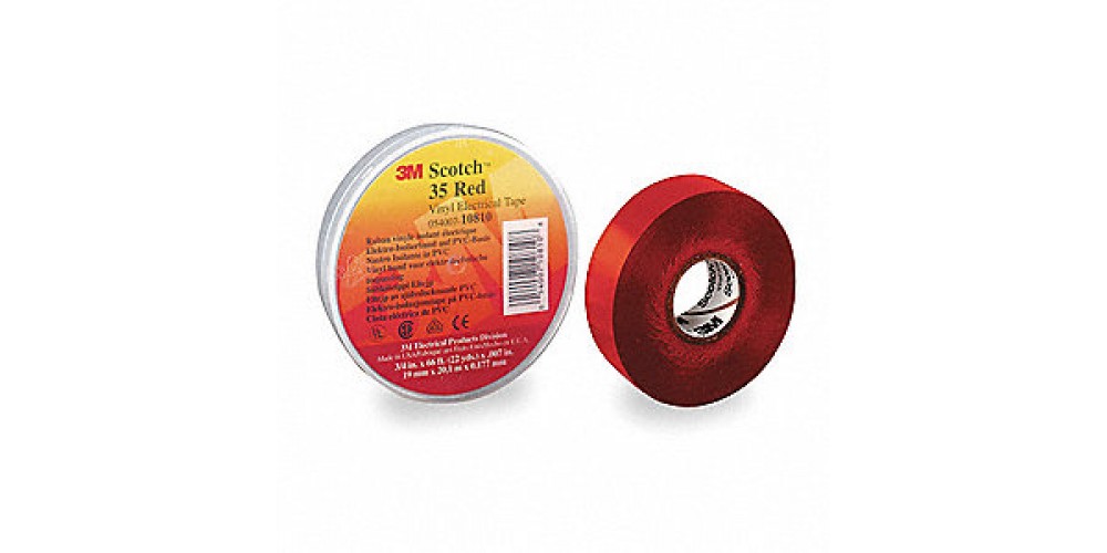 3M Tape Electrical Red 3/4"X66' Vinyl
