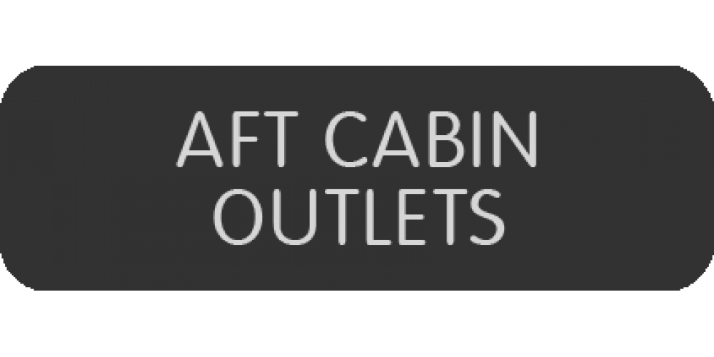 Blue Sea Systems Panel Label Aft Cabin Outlets