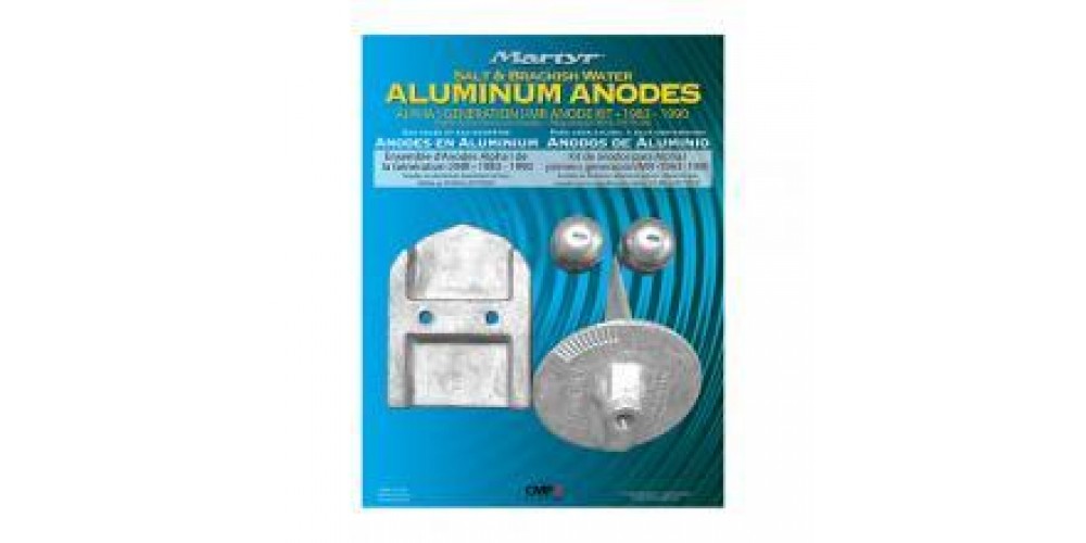 Anode Kit Aluminum Merc Alpha Gen I