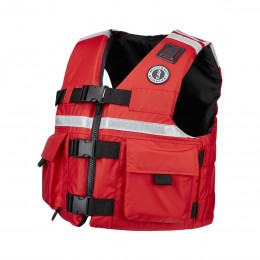 Mustang Sar Vest With Solas Reflective Tape MV5606 Extra Large Red